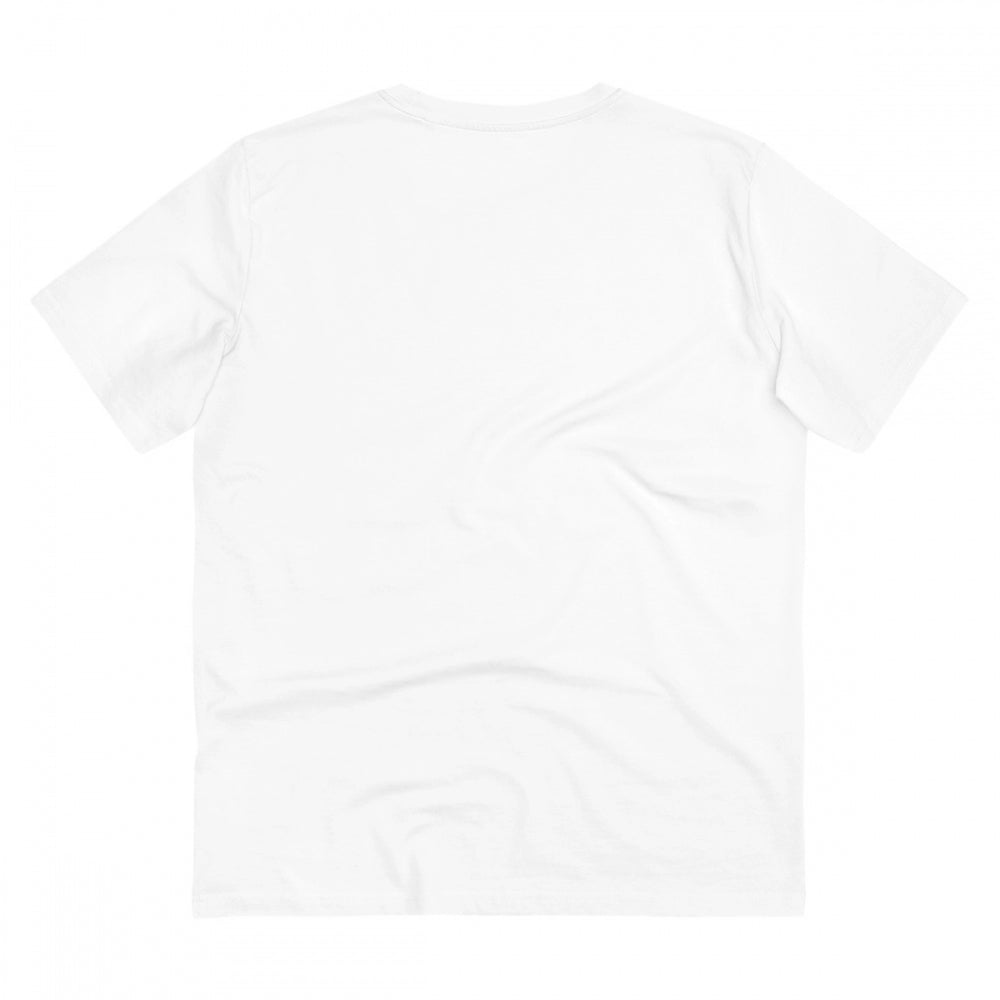 Generic Men's PC Cotton Bhaiya Ji Smile Printed T Shirt (Color: White, Thread Count: 180GSM)