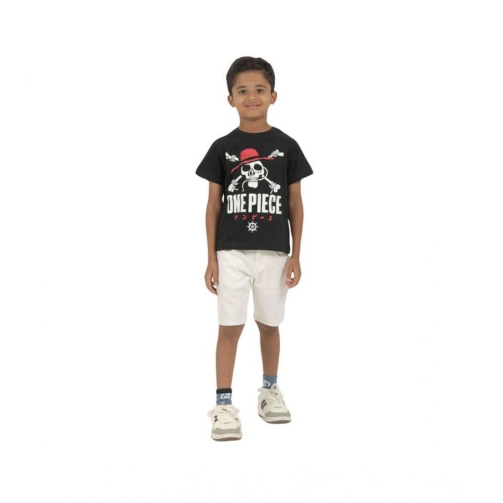Generic Pack of 3 Boy's Cotton Printed Short Sleeve T-Shirt's (Multicolor)